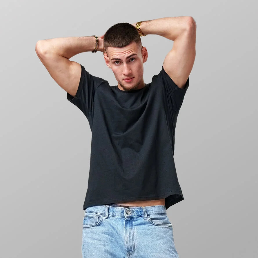 Solid Round Neck T-shirt