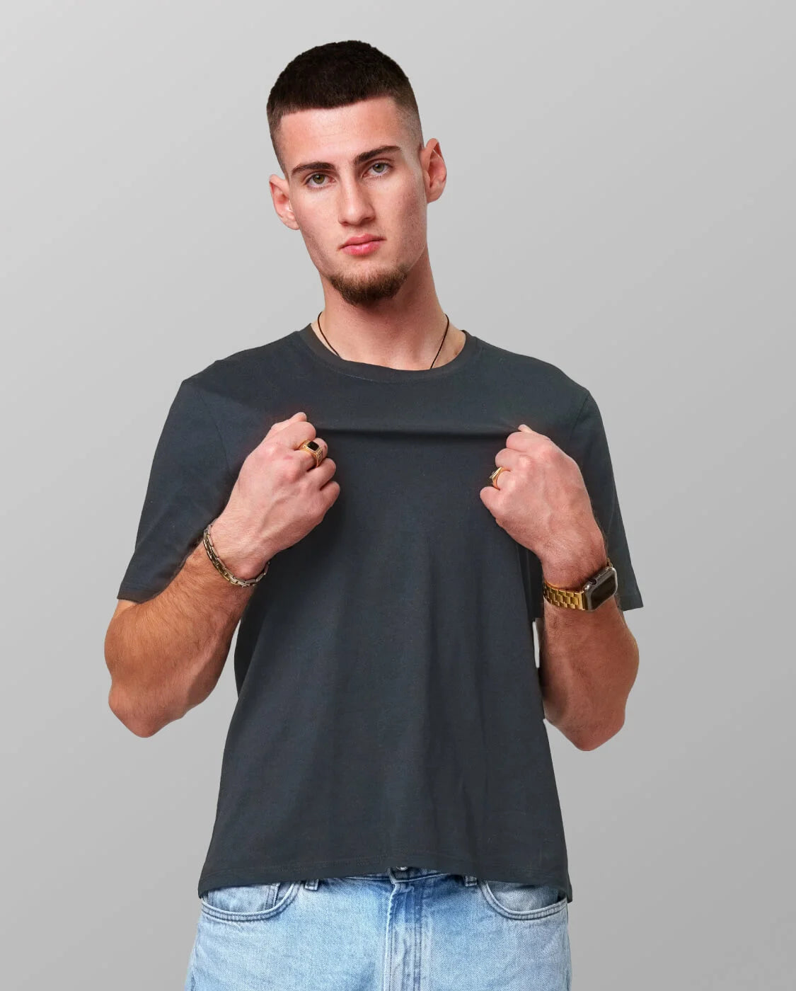 Solid Round Neck T-shirt
