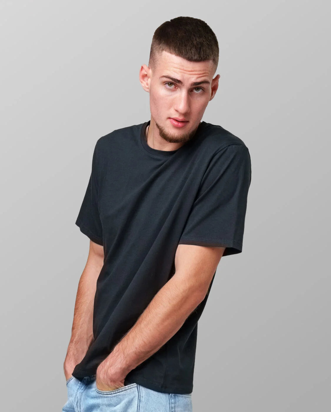 Solid Round Neck T-shirt